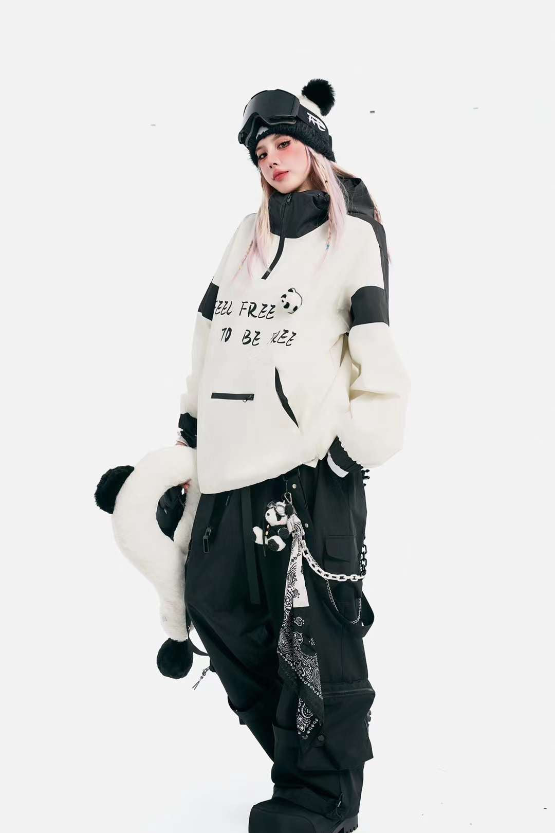 Kung Fu Panda Snowboarding Hoodie