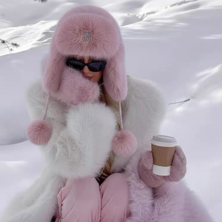 PSN Polar Faux Fur Trapper Hat